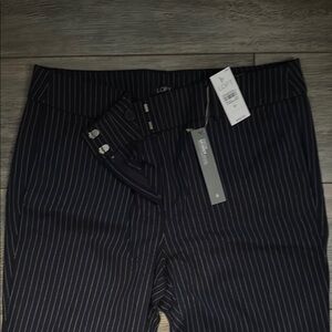 LOFT Navy Pinstripe Pants